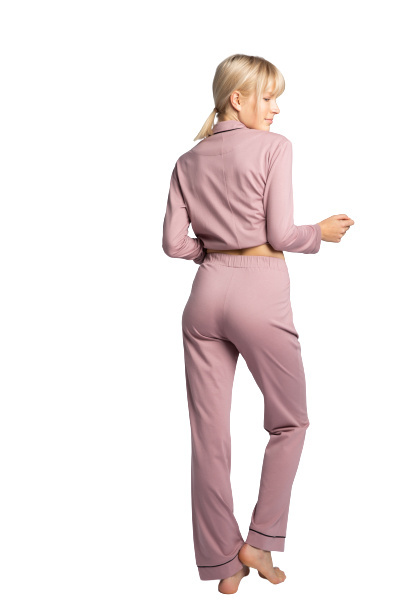 Spodnie Damskie - Od Piżamy - wrzosowe